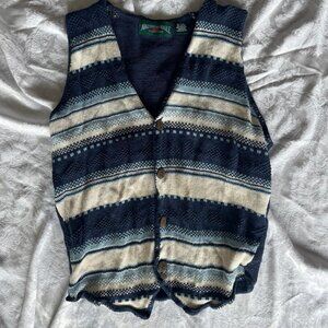 vintage american eagle striped vest size s